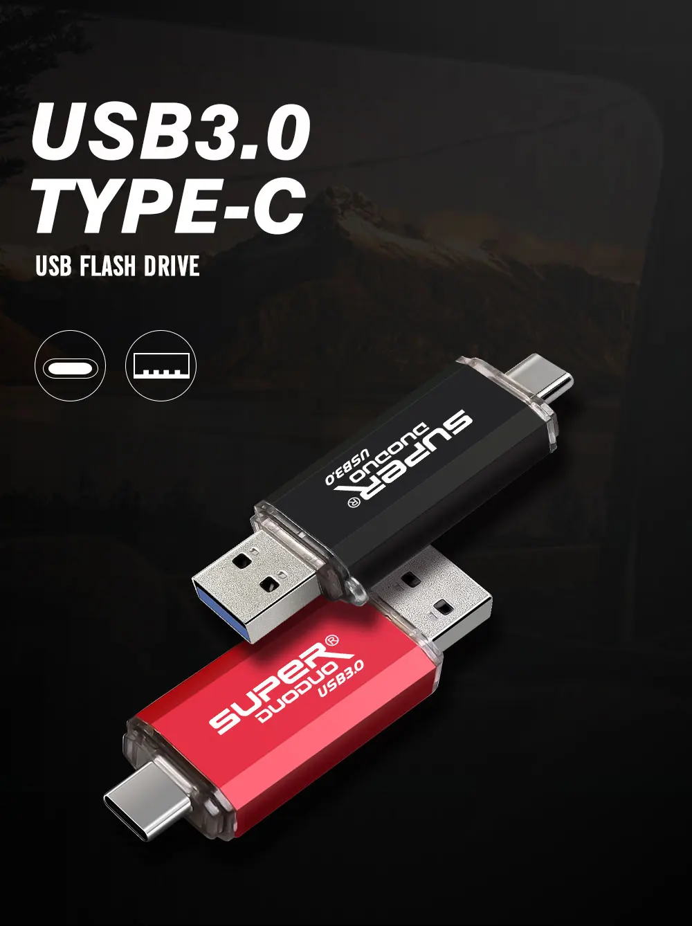 Флеш-накопитель OTG USB 3,0, флеш-накопитель, 128 ГБ, Тип C, Micro Usb накопитель, 16 ГБ, 32 ГБ, 64 ГБ, флешка для устройства type-C