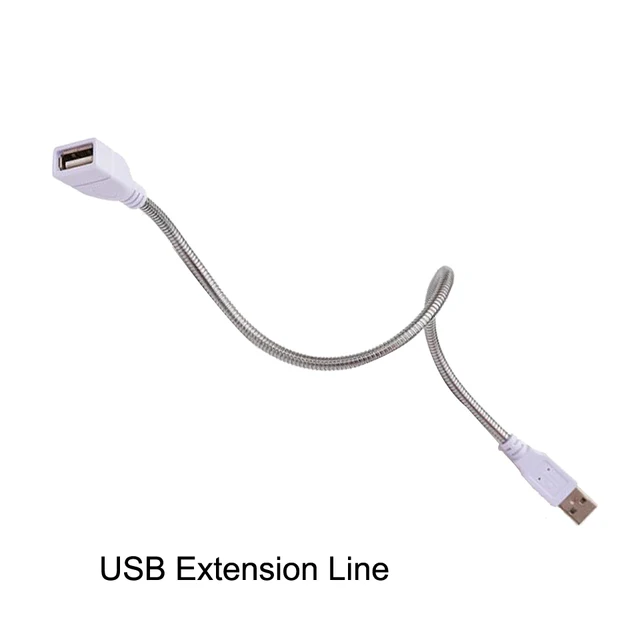 

USB metal hose male and female USB interface night light extension cable 5V small desk lamp bracket lamp pole USB snake tube