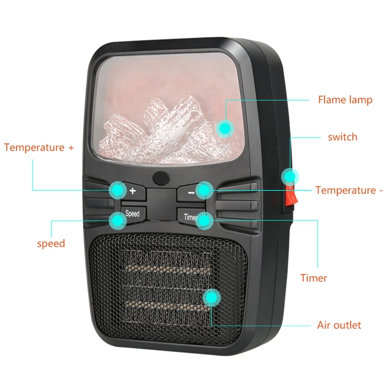 Electric Heater Mini Fan Desktop Household Wall Handy Office Stove Radiator Warmer Machine for Winter | Бытовая техника