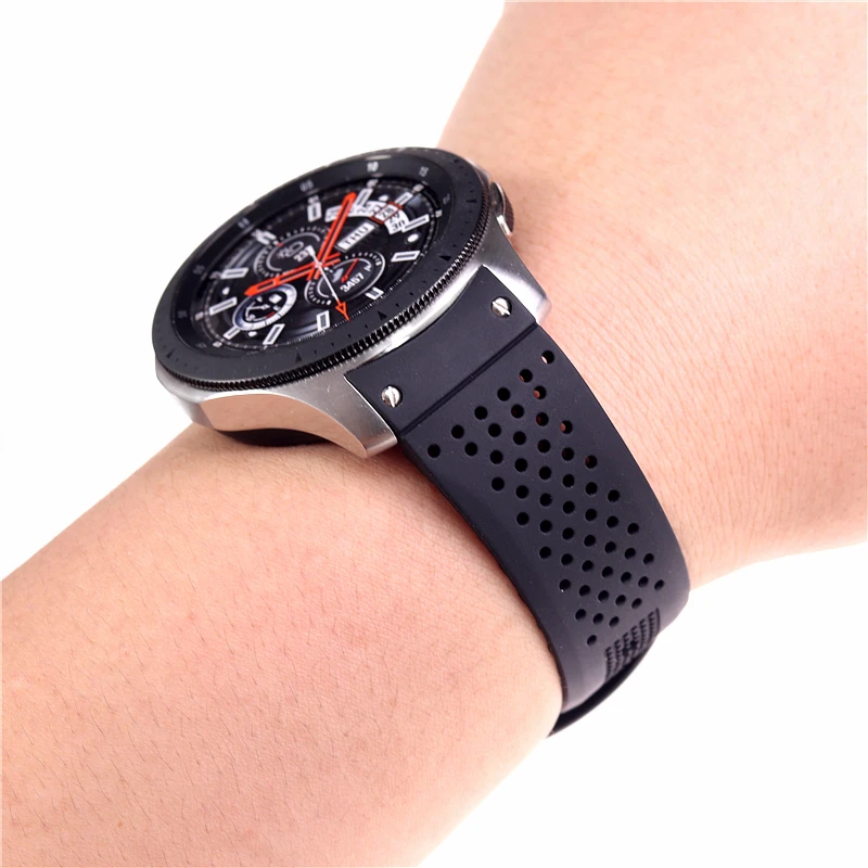 Новый стиль высокого класса 22 мм силиконовый ремешок браслет для Samsung Gear S3 S4 Galaxy