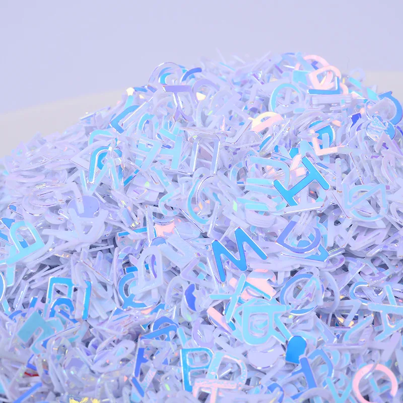 

10g/pack 6mm Gold Glitter Flakes Confetti Letter Sequins Paillette For Slime Crystal Mud Filling Wedding Diy Nail Art Decor