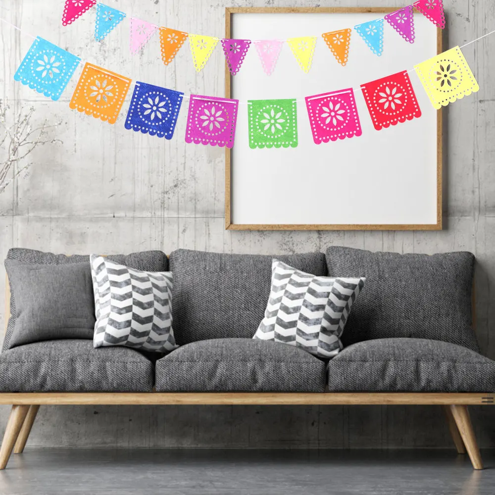 

2 Sets Mexican Theme Decorative Garland Pinata Party Banner Hanging Ornament