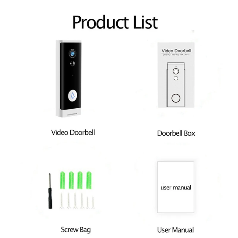 

WAN LIN Tuya Wireless Night Vision WiFi Doorbell 1080P PIR IP Camera Smart Life support Alexa Google Home