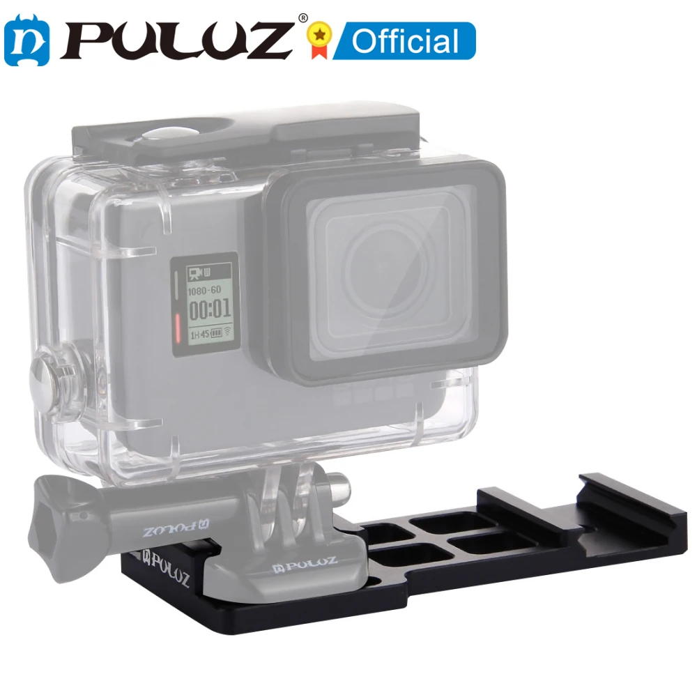 PULUZ Camera Gun Rail Side Mount for GoPro HERO 9 Black / HERO8 Black / Max / HERO7, DJI OSMO Action, Xiaoyi Camera Accessories