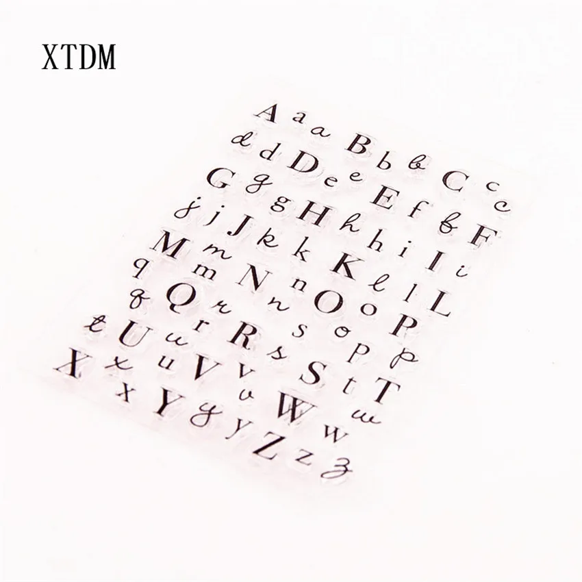 Горячая Распродажа прозрачные штампы с английским алфавитом/силиконовые