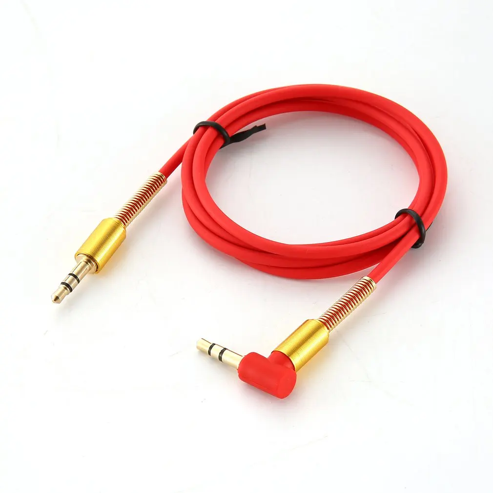 3 5 мм Джек стерео 1 м аудио кабель штекер-штекер 90 градусов угол правый Aux провод