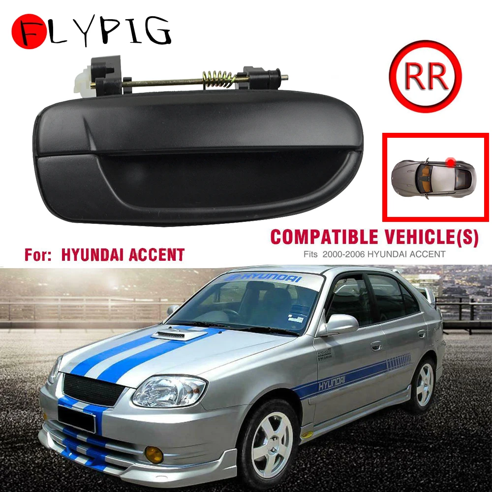 FLYPIG 83660-25000RR для Hyundai Accent 00-06 Наружная ручка двери пассажирская сторона задняя