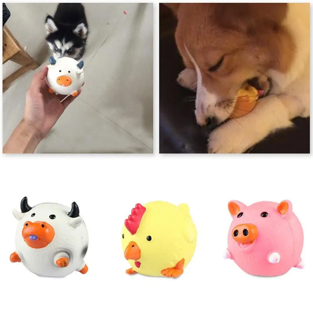 Жевательные игрушки для собак звуковая игрушка укуса эмульсия веселая свинья
