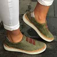 spring autumn women casual shoes breathable ladies flat footwear outside fashion retro loafers slip on female shoes big size