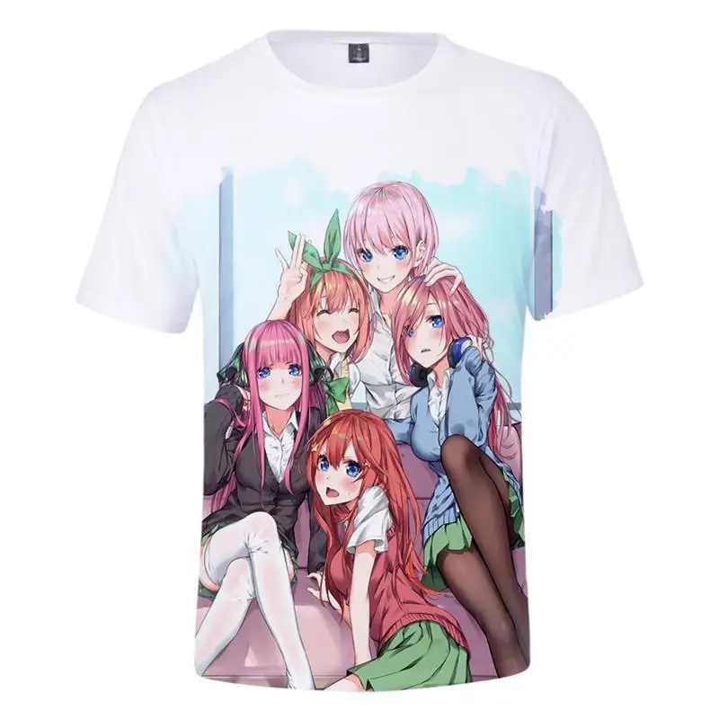 

The Quintessential Quintuplets 3D Spring Summer Preppy Style MenWomen Street Clothes T-shirt Youthful Retro Innovation