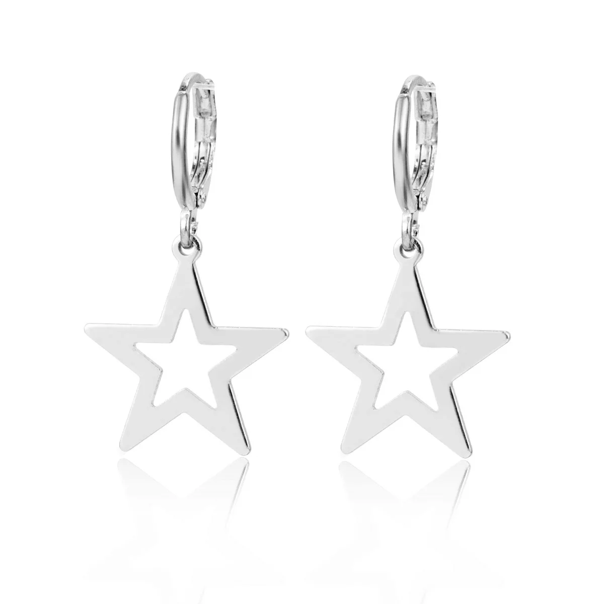 Small Style9 Silver Новинка, Милые простые серьги-подвески в виде розы, цветов, Луны, крестик Love Heart, висячие серьги для женщин, золотые, серебряные, маленькие серьги - Окраска металла: Small Style9 Silver