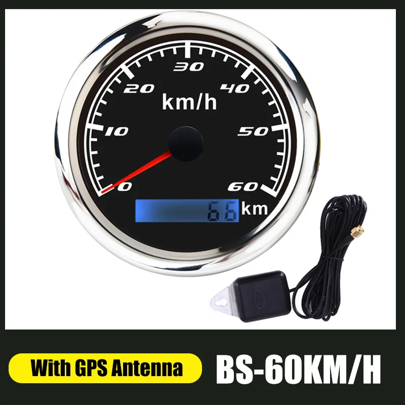 

Новинка, GPS-датчик скорости 85 мм, измеритель скорости 30, 60, 120, 200 км/ч, фонарь с GPS-антенной для морской лодки, автомобиля, вездехода, грузовика, ...