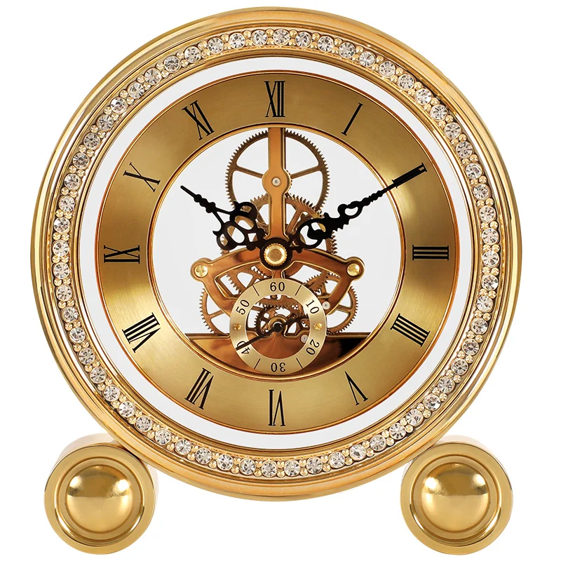 Скандинавский золотистый стол Clcok Роскошные Настольные часы из чистой меди для