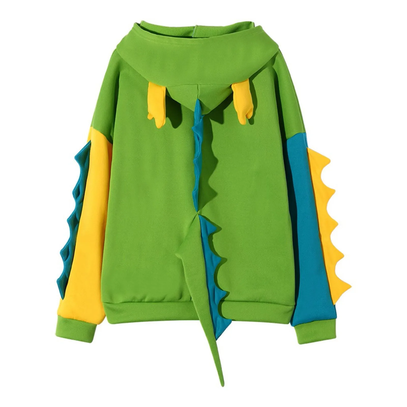 Outwear Hoodie Fashion Women Casual Print Long Sleeve Splice Dinosaur Sweatshirt Tops Sudaderas Con Capucha Women's Sweatshirt