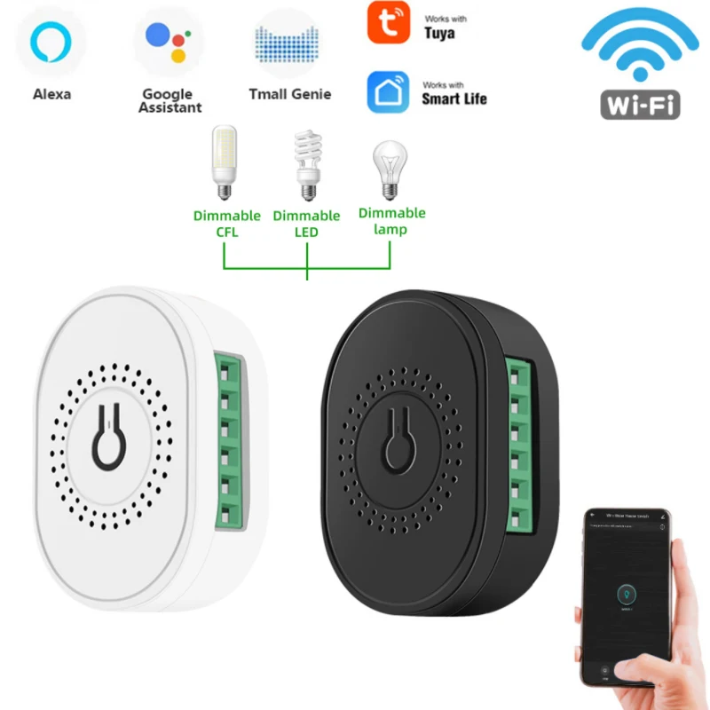 

Tuya Wi-Fi мини DIY умный переключатель регулировки яркости приложение Smart Life Управление дистанционного Управление модули автоматизации работы ...