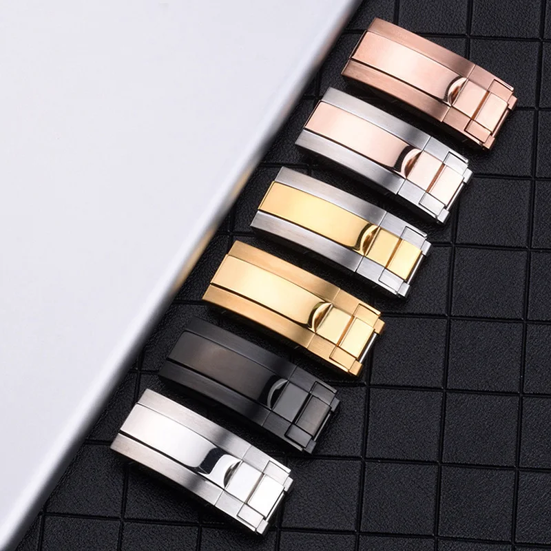 

Watch Buckle Stainless Steel Watch Clasp Best For Rolex Strap Daytona Green Water Ghost Yacht Series 16*9 18*9mm Male Women