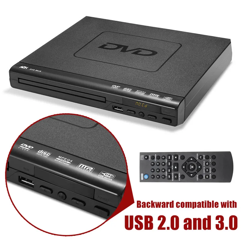 Портативный мини-DVD-плеер с USB HD многократное воспроизведение ADH DVD CD SVCD VCD mp3-диск