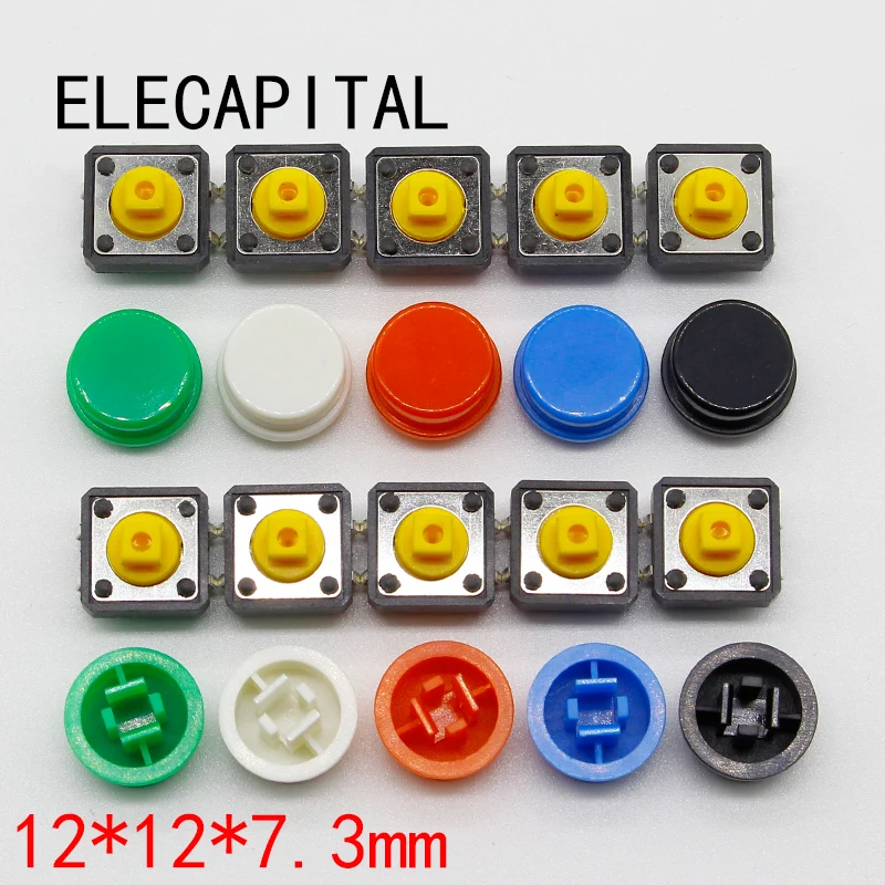 20 шт. Тактильный кнопочный переключатель Мгновенный Микро 12*12*7 3 мм + (20 магнитных