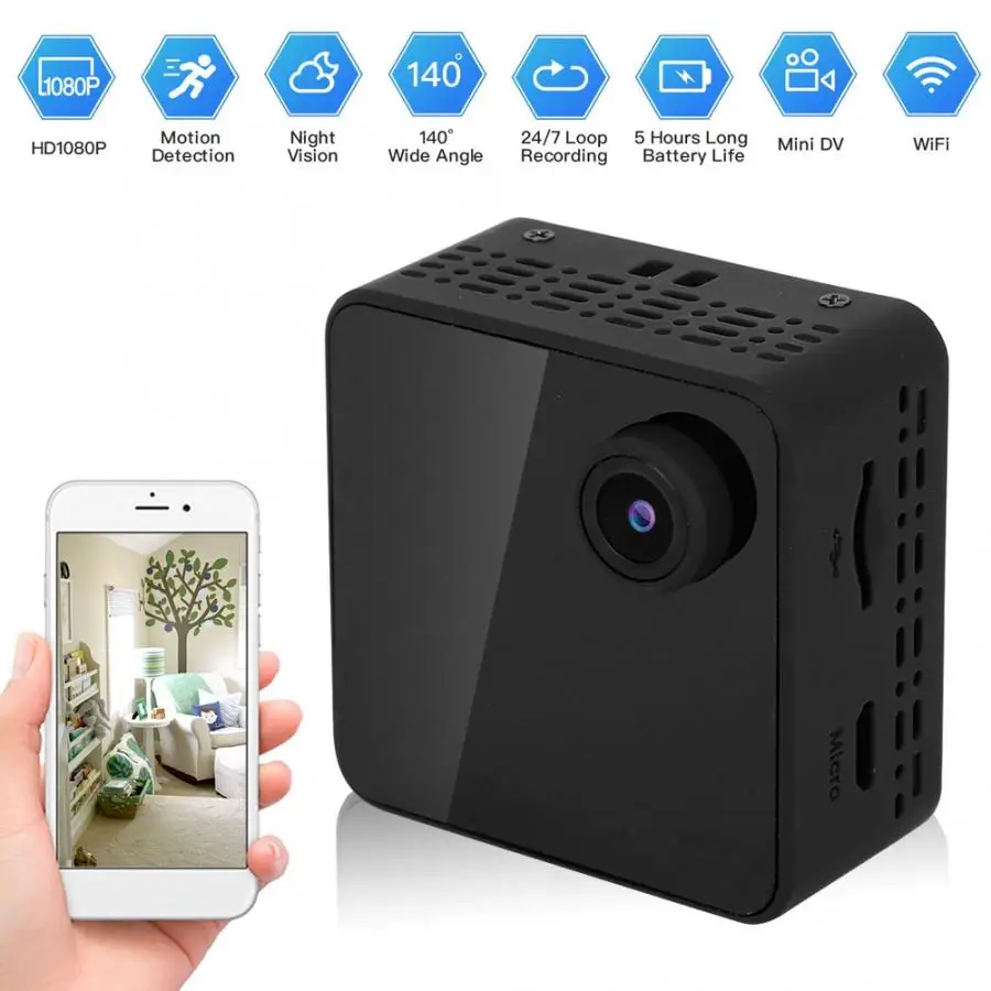 1080P Мини Wifi камера инфракрасные лучи для определения движения ночное видение