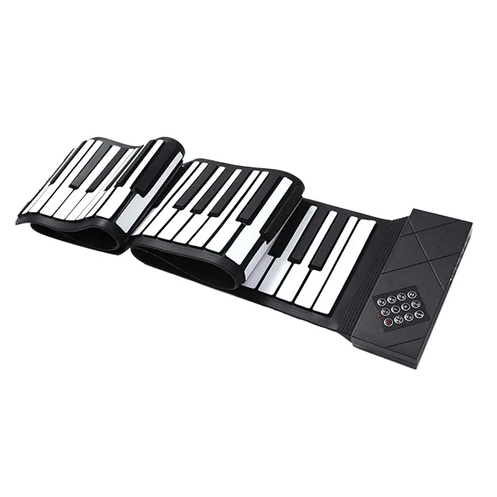 

Рулонная клавиатура для пианино, 88 клавиш, утолщенная версия клавиатуры для начинающих, ручная электронная клавиатура, портативное электро...