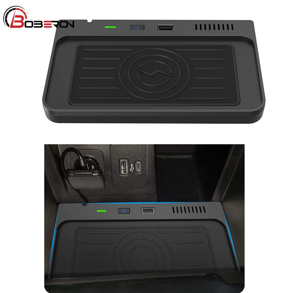

Car QI Wireless Charger Center Console Phone Fast Charging Pad Holder for Ford Explorer 2020 2021