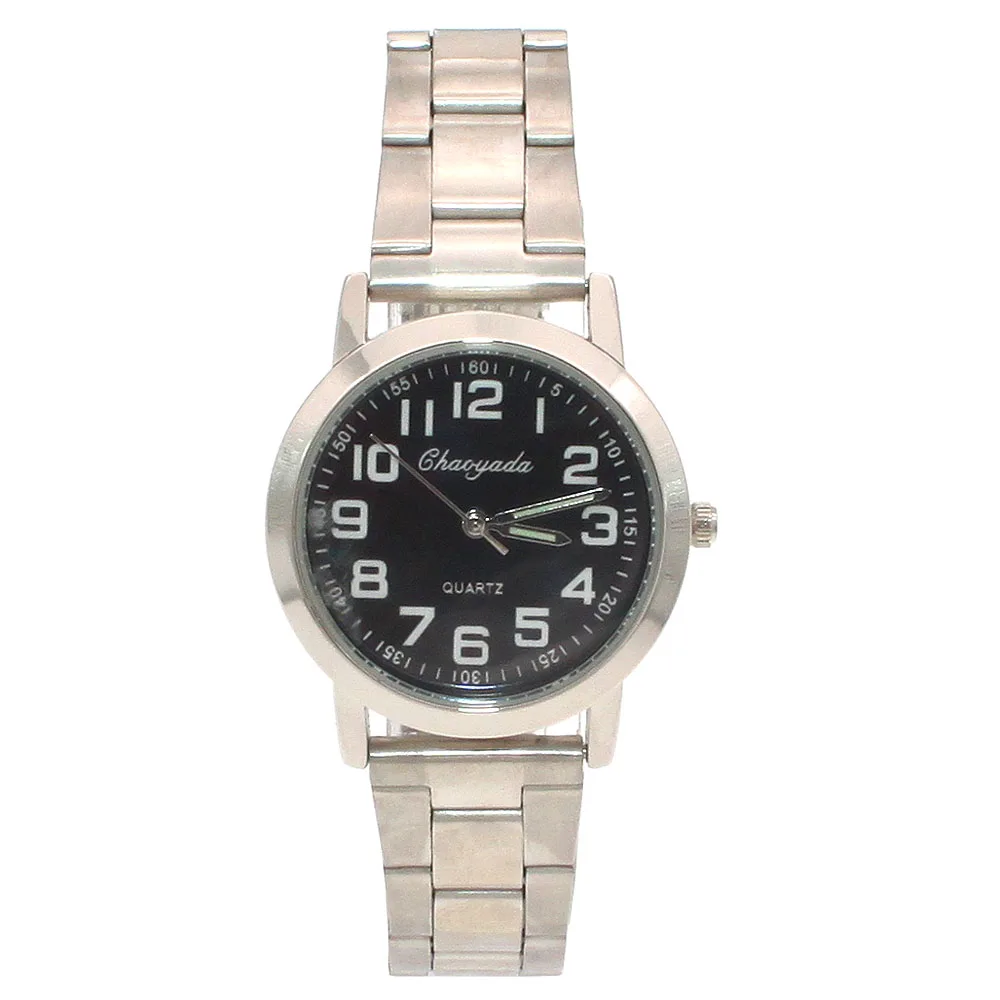 S Steel black Высокое качество, для пожилых мужчин, женщин, людей, часы с большим количеством, браслет из нержавеющей стали, наручные часы для влюбленных, часы для женщин и мужчин, простые часы SN81 - Цвет: S Steel black