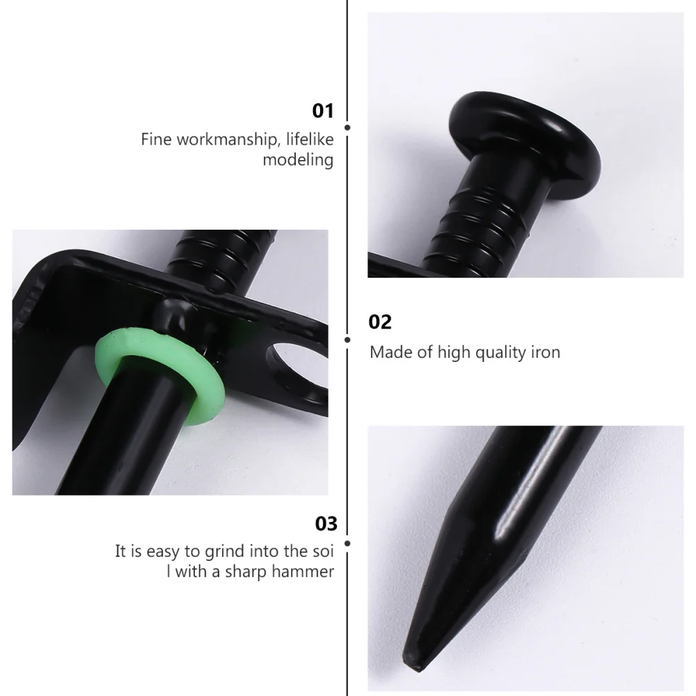 

16pcs Tent Stakes Heavy Duty Forged Iron Unbent Tent Pegs-Ideal Camping Stakes