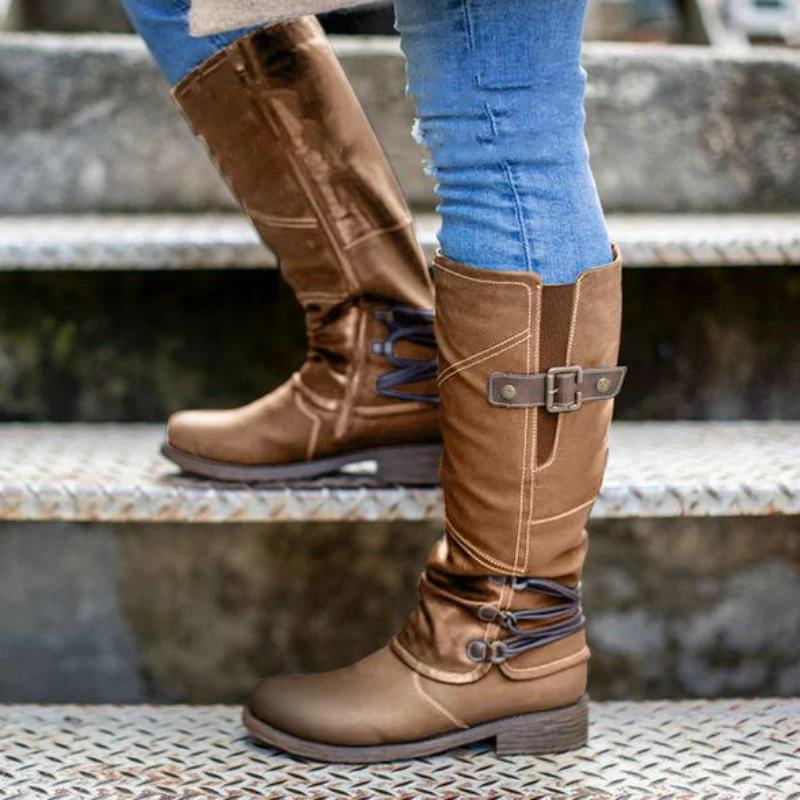 2020 Fashion Women Boots Winter Over The Knee Heels Quality Suede Long Comfort Square Botines Mujer Thigh High Boot Botas Mujer