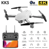 new kk5 mini drone with 4k hd camera wifi fpv follow me wide angle rc dron altitude hold mode one key return foldable quadcopter