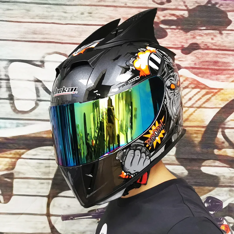 Новый мотоциклетный шлем с полным лицевым покрытием для мотокросса горные гонки