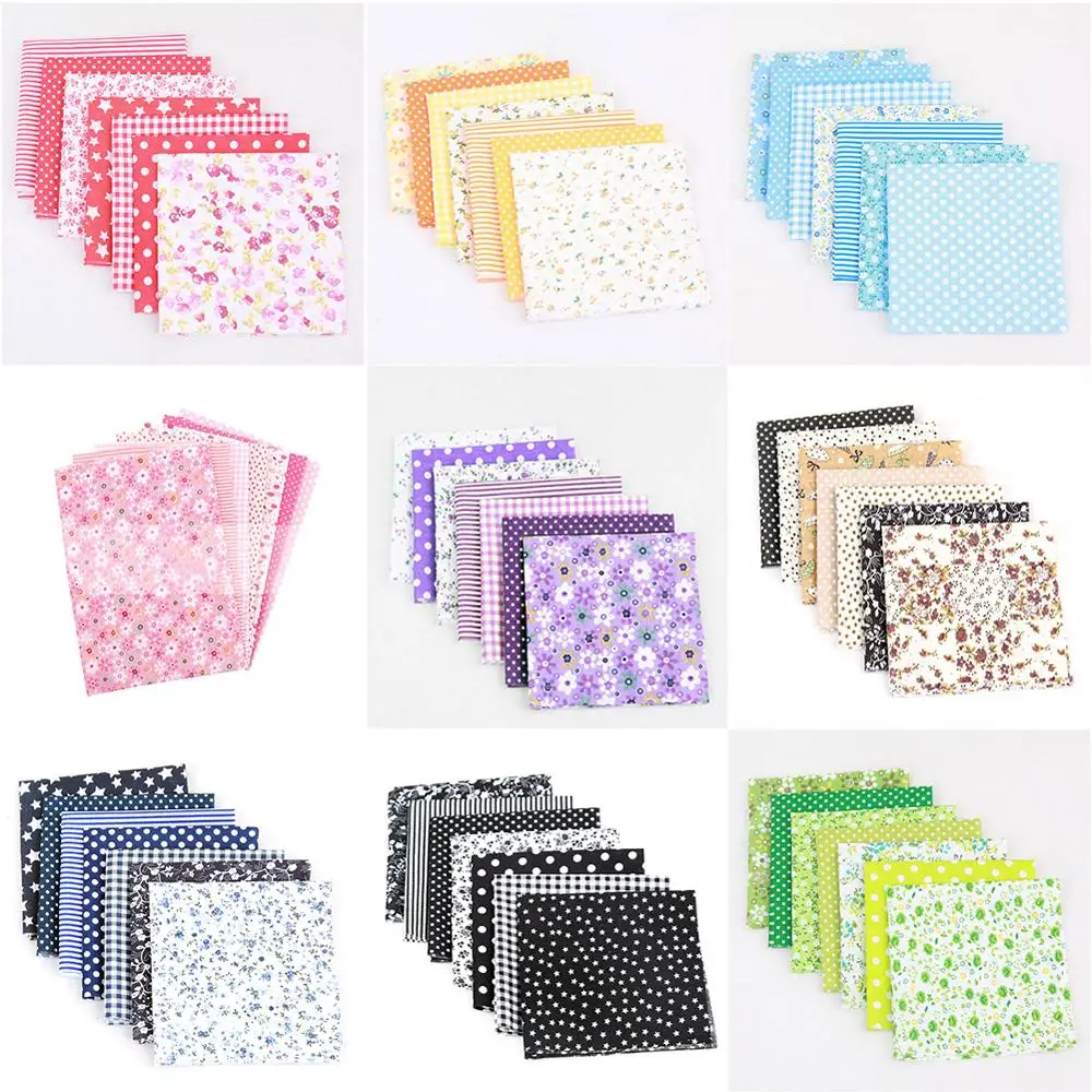 9.8&quot x Different Pattern Quilting Fabric Patchwork Craft Tissus Cotton DIY Sewing Scrapbooking Dot Artcraft | Дом и сад