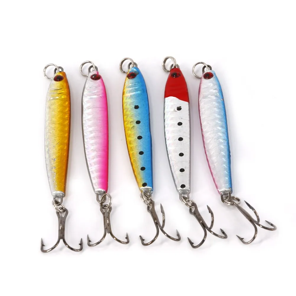 

Ultra Long Casting 5pcs Saltwater Fishing Bait 6.3cm 13.6g Weight Fishing Lure Seabass Hard Bait Freshwater Bait