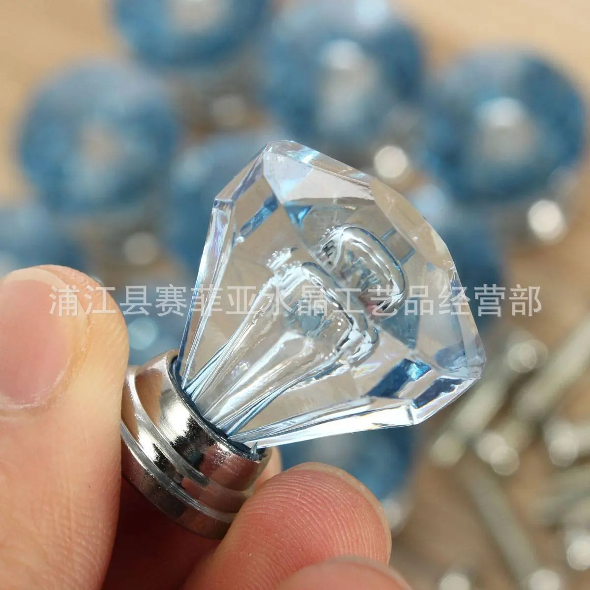 25 / 30mm Diamond Shape Design Glass Knobs Cupboard Drawer Pull Out Kitchen Cabinet Door Door Handle Door Pull Handle