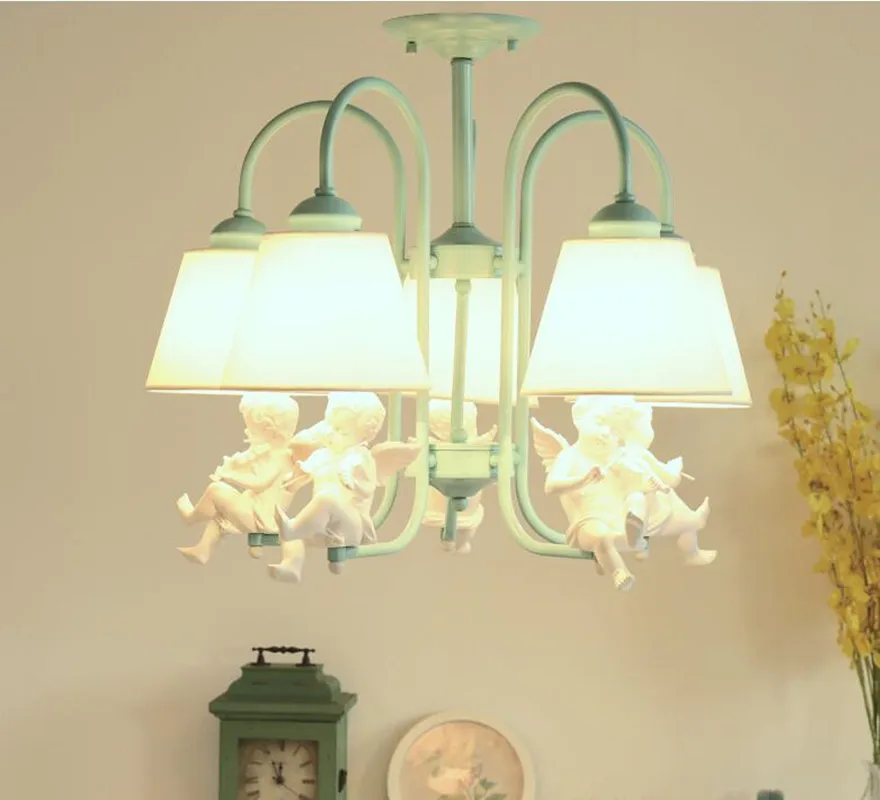 

Fresh Aastoral Pendant lamps Nordic Bird Little Angel Simple Living Room Bedroom Boy Girl Children Room Lights,E27 AC110V 220V