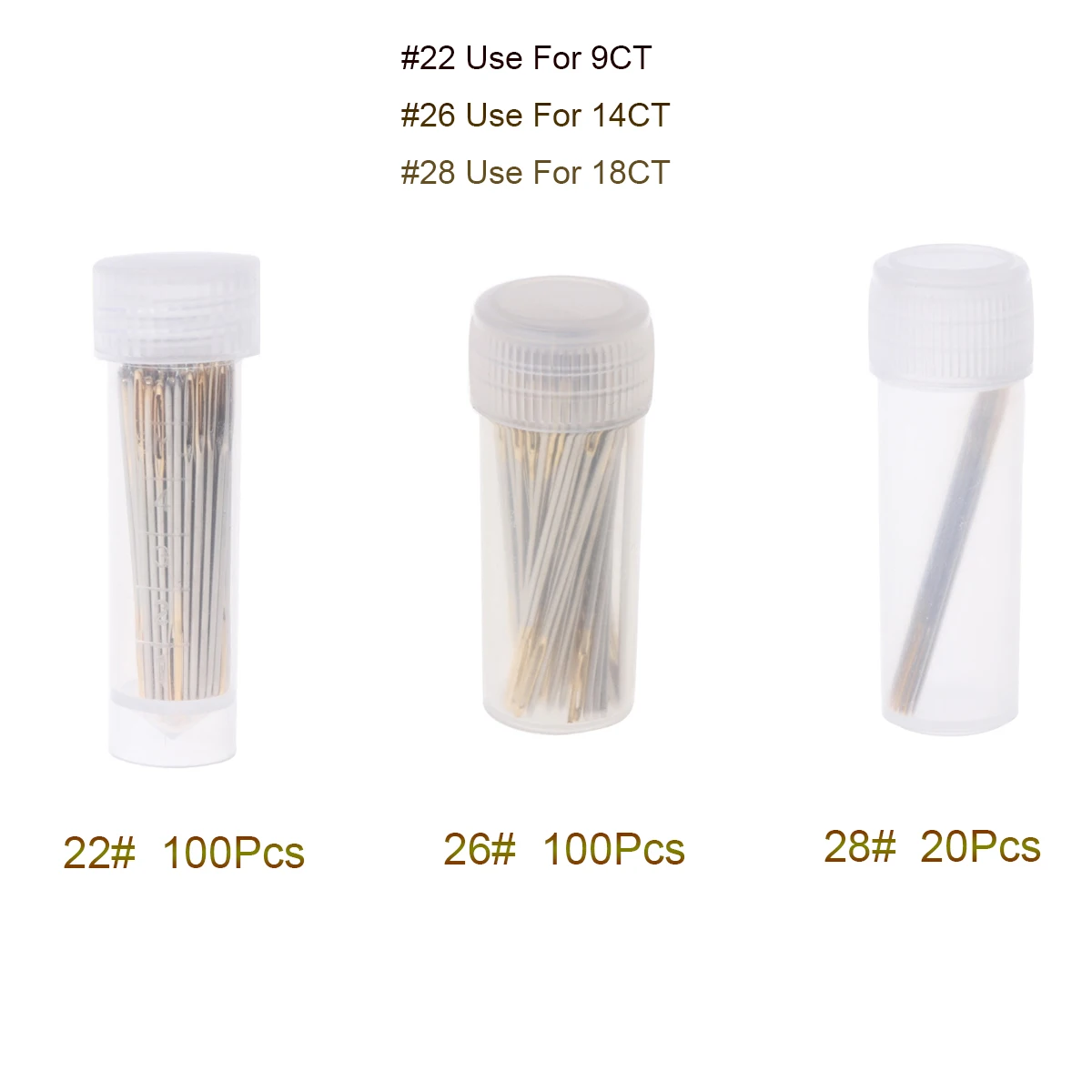 100 шт. тканевая ткань для вышивки золотой хвост иглы крестиком инструмент