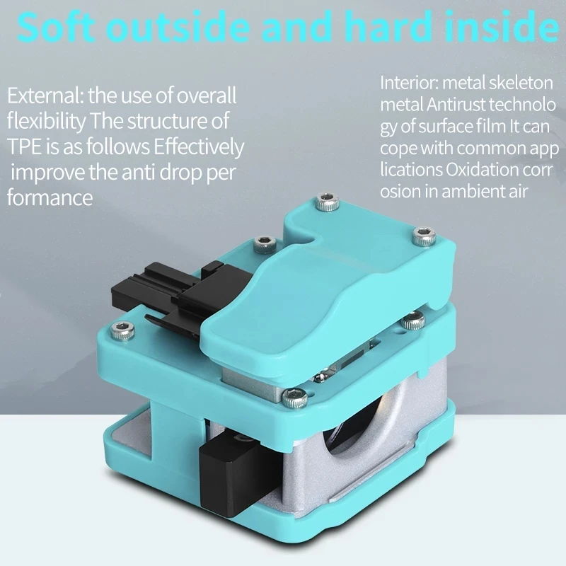 FTTH High-Precision Fiber Cleaver with Waste Fiber Box Fiber Optic Cable Cutter Fusion Splicer Cutting Tool