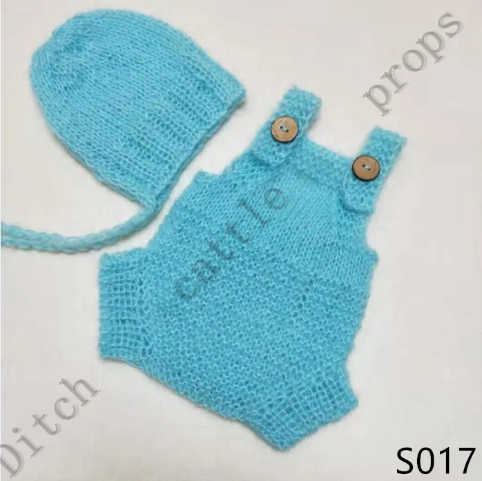 Реквизит для фотосъемки новорожденных штаны + шапки мохеровый тканый реквизит