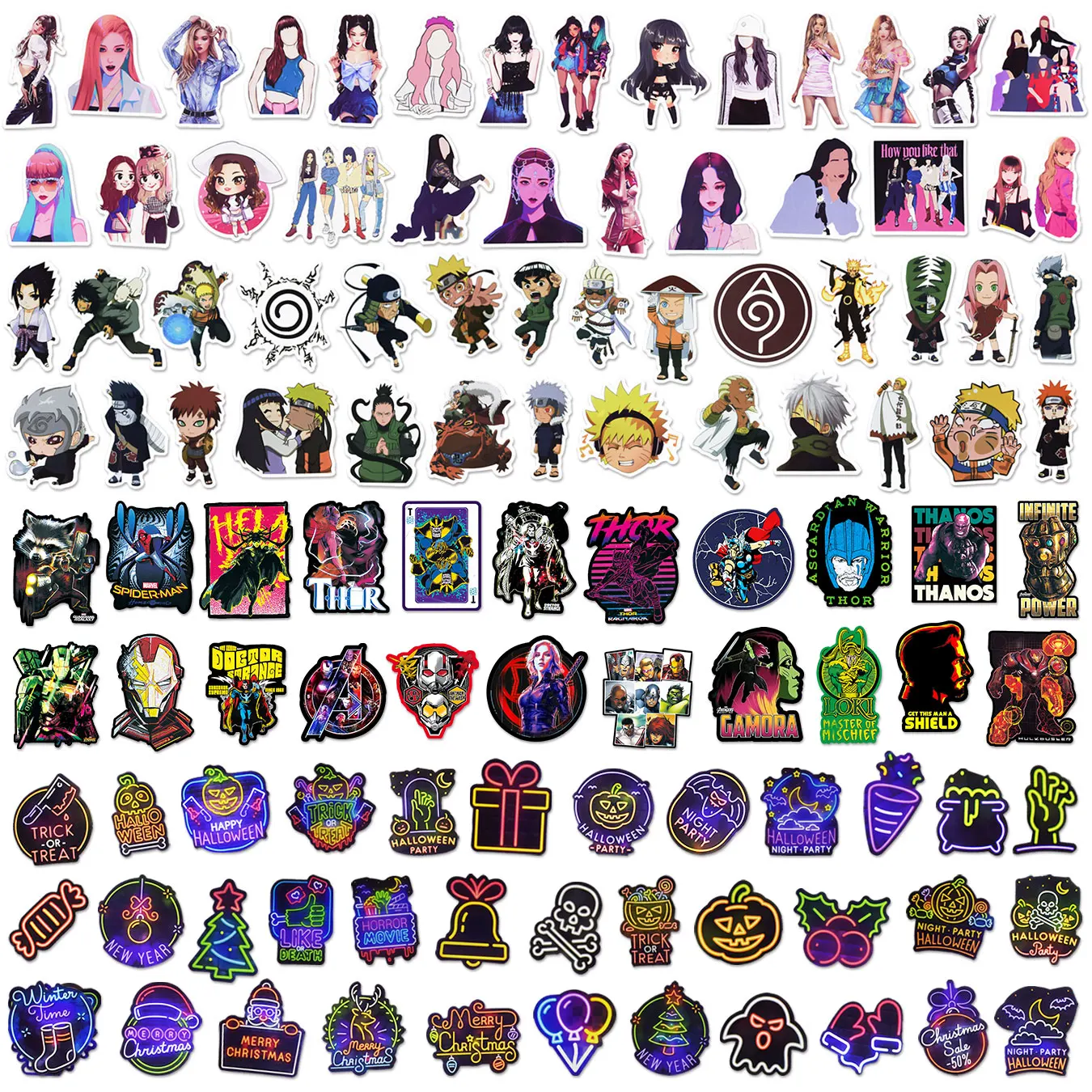 Pegatinas de dibujos animados variados para ordenador port&aacute;til, pegatinas para bicicleta, monopat&iacute;n, equipaje, casco, juguetes, Jdm, 1000 Uds.-4