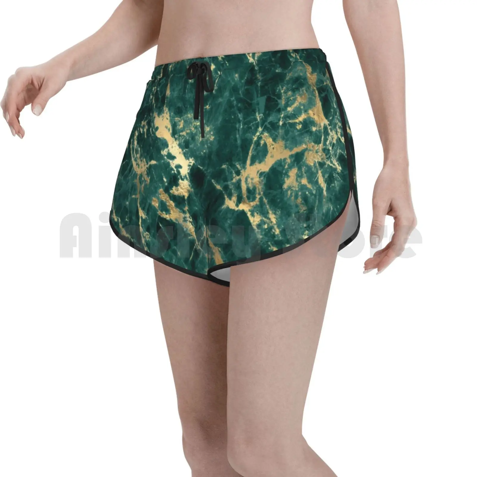 

Бирюзовые И Золотые Мраморные Роскошные плавательные шорты 3228 пляжные шорты мраморная текстура мраморные бесшовные зеленые позолоченные