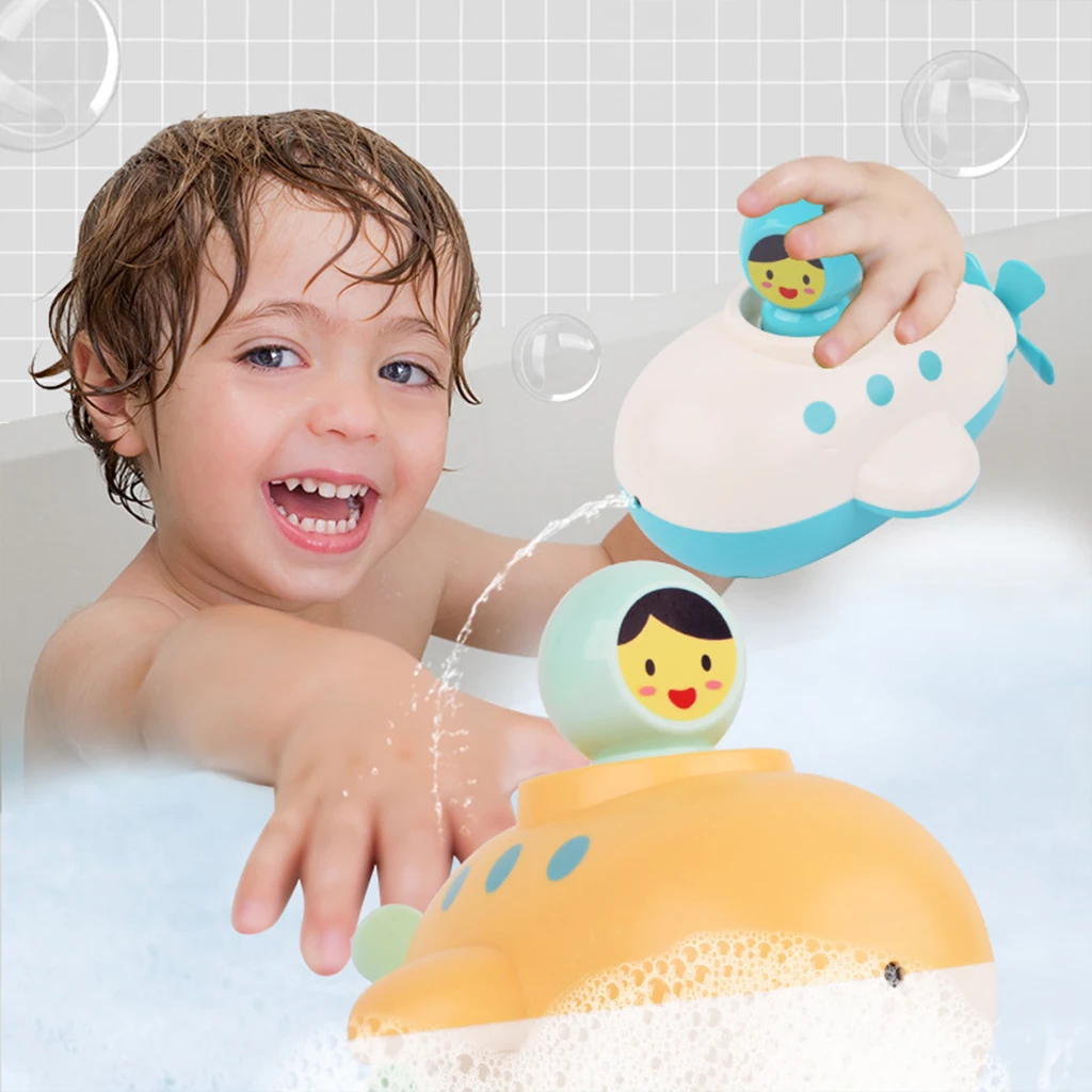 Cute Baby Submarine Toy Bath Toys Clockwork Floating Toys for Children Kids Toddlers Bath Toy