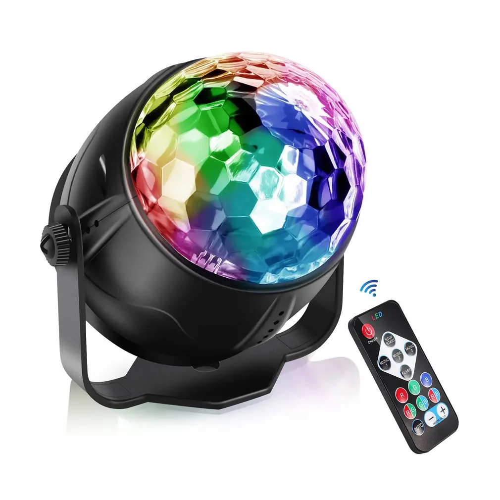 

RGB диско-шар светильник для диджея, диско-свет, светодиодный прожектор, Стробоскопическая Лампа для дня рождения, вечеринки, автомобиля, клу...