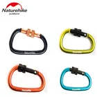 Карабин для палатки Naturehike, многофункциональный D-образный, 6 см, алюминиевый сплав, быстрая подвеска на рюкзак, мини-пряжка