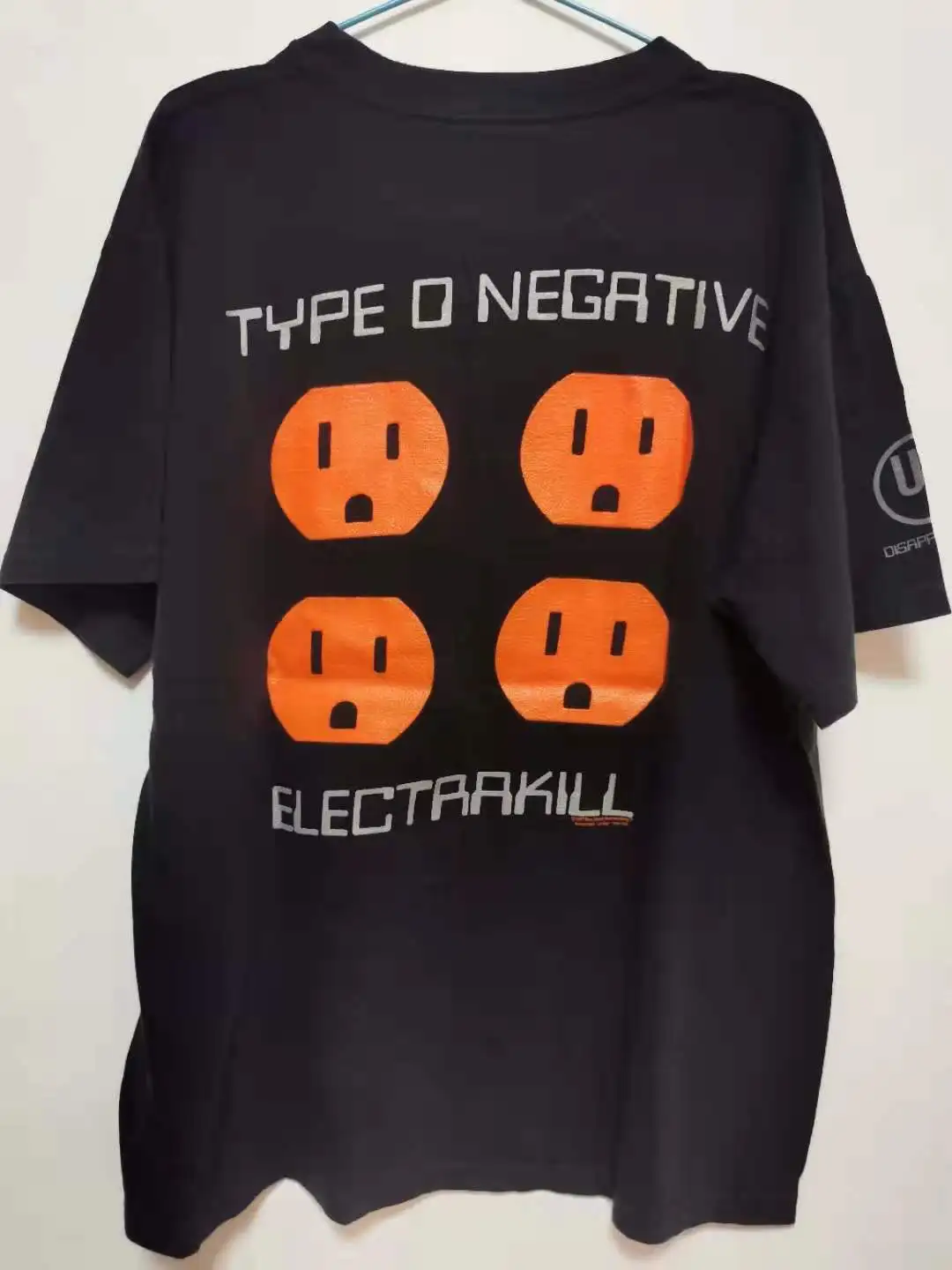 Top Quality High street  Vintage Wash old TYPE O NEGATIVE  fashion ECECTRAKILL short-sleeved T-shirt