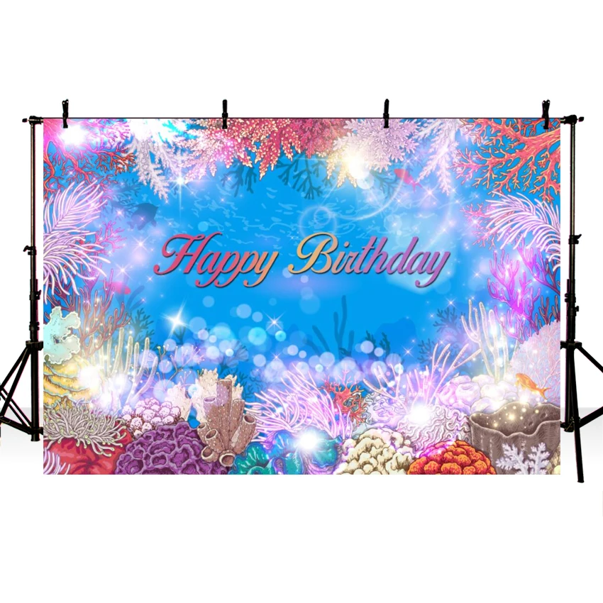 Фотофон Mehofond под морем для дня рождения фотография коралловый Блестящий боке