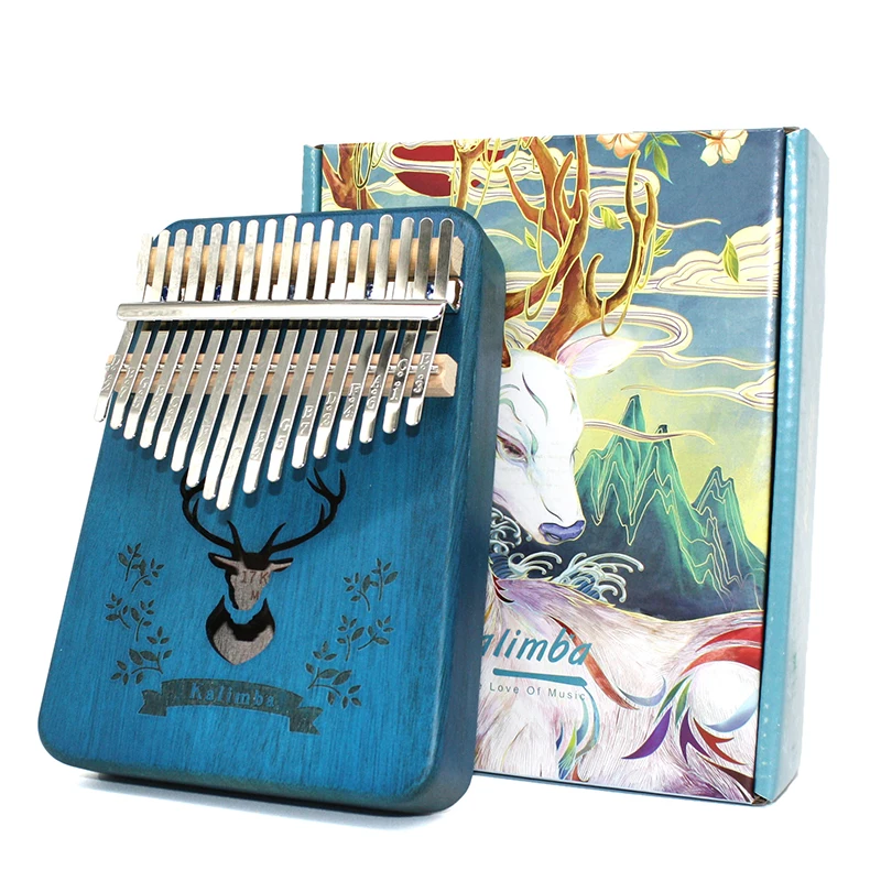 Калимба 17 клавиш пальцевое пианино корпус из красного дерева музыкальный