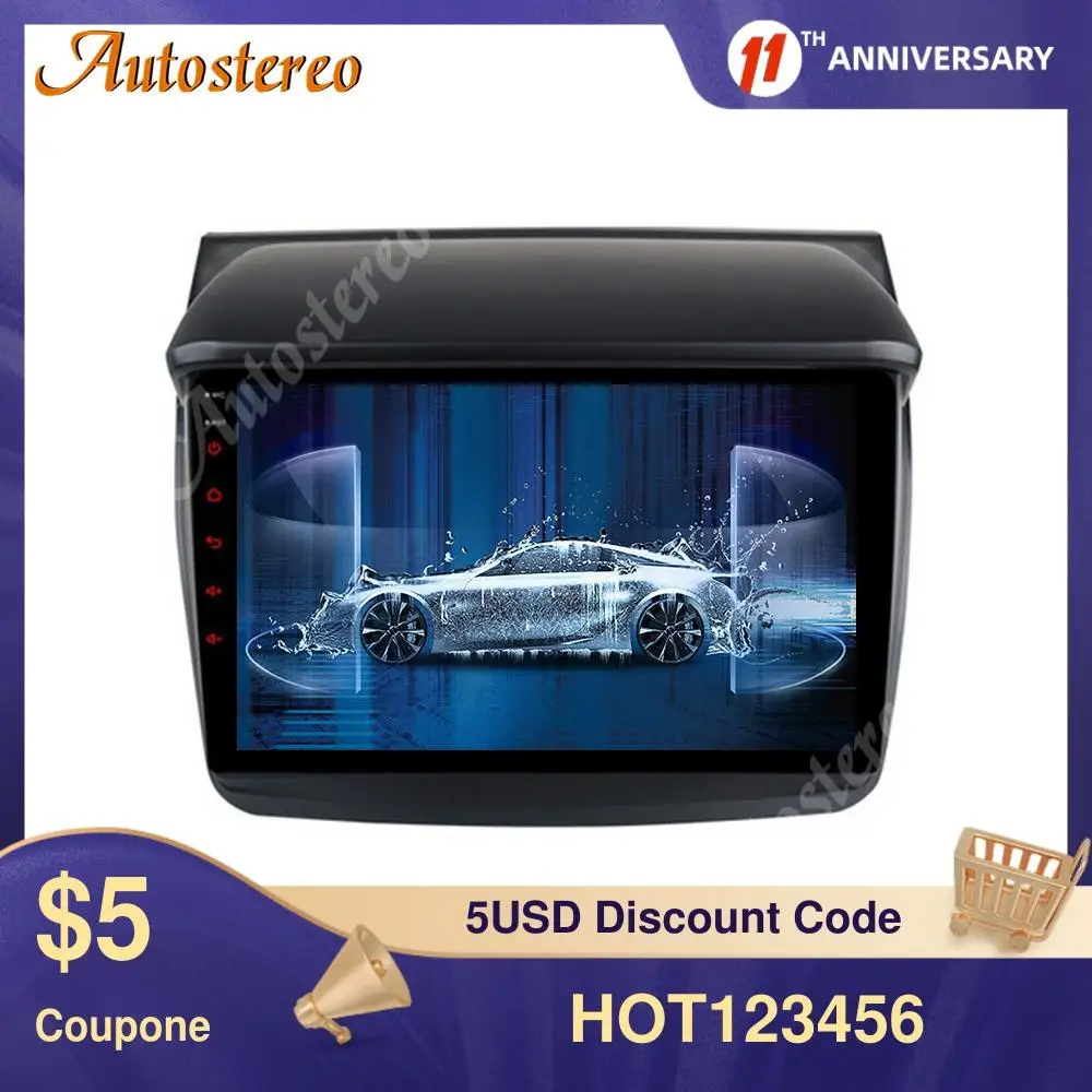 Android 9 8 ядерный Авто Радио стерео автомобиль без DVD плеер GPS навигация для Mitsubishi L200