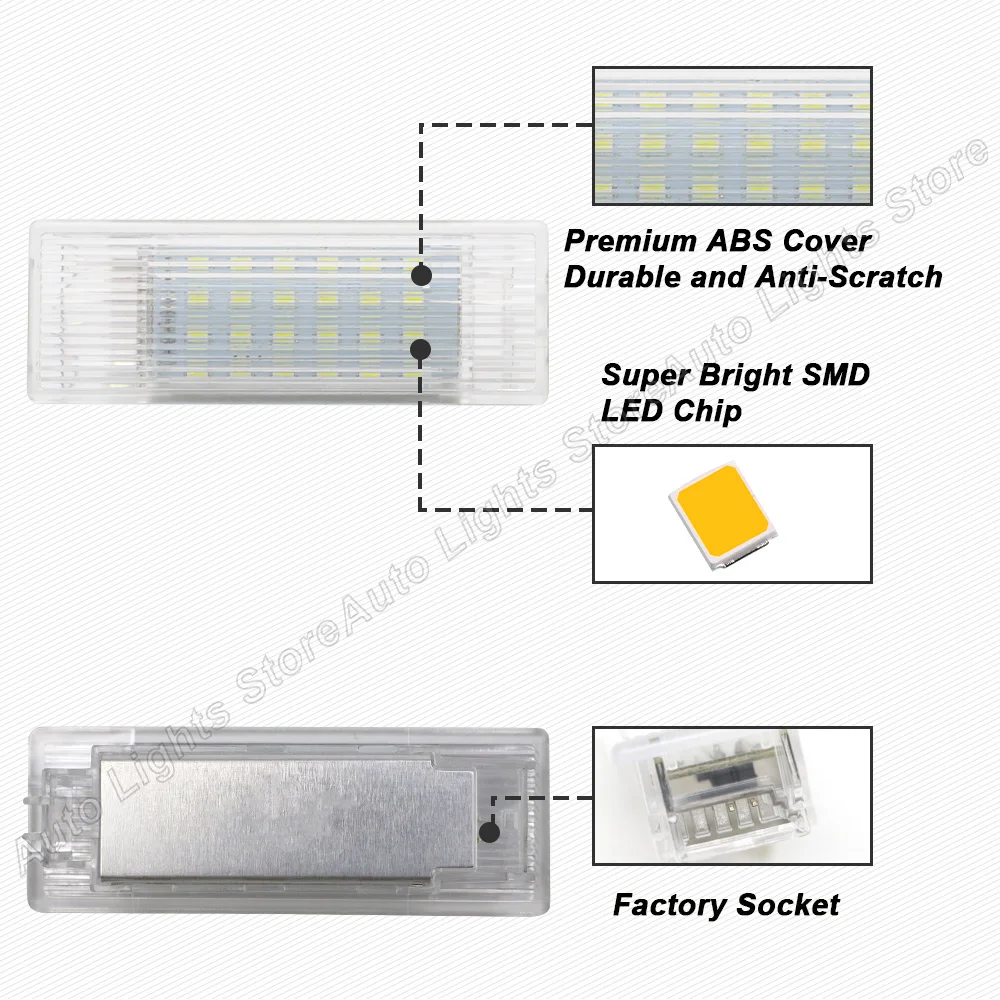 2 шт. для BMW F20 F21 F30 F31 F34 F32 F10 F11 F07 F15 F26 F01 F02 светодиодная подсветка Footwell дверь багаж