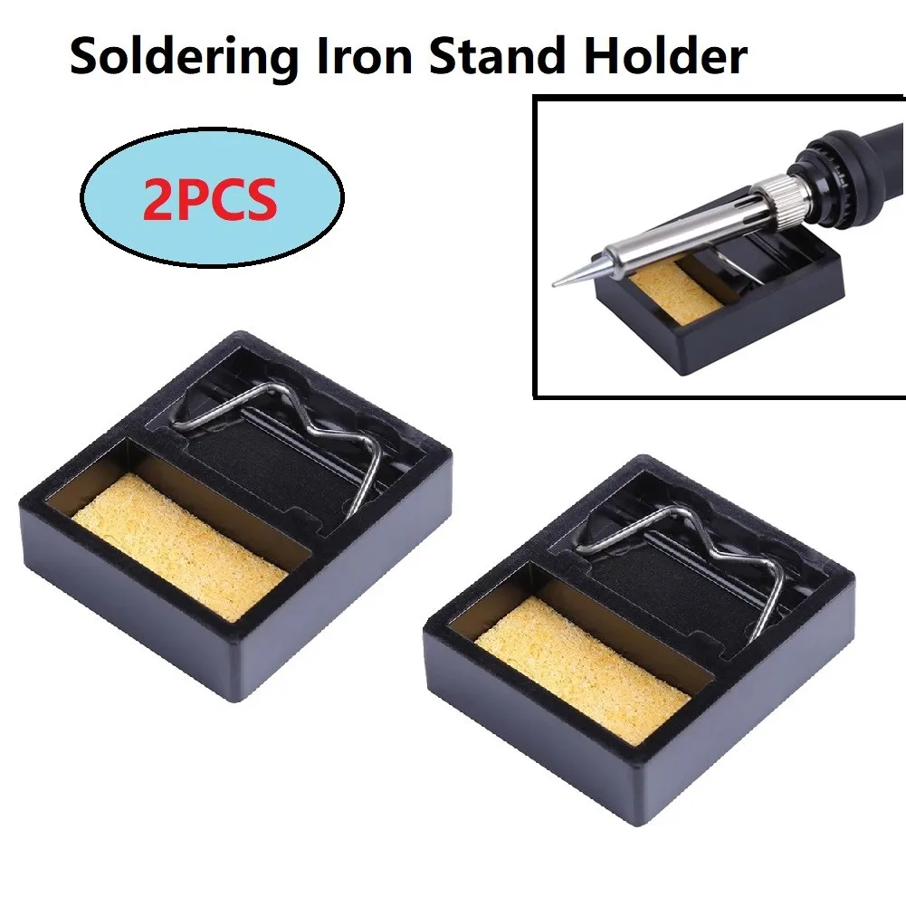 

2PCS Mini Soldering Iron Stand Holder Welding Solder Stand With Clean Sponge Soldering Stand With Clean Sponge Fast Shipping
