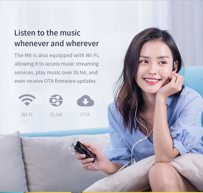 Музыкальный плеер FiiO M6 Hi-Res на базе Android с aptX HD, LDAC HiFi Bluetooth, USB аудио/ЦАП, поддержкой DSD и WiFi/Air Play