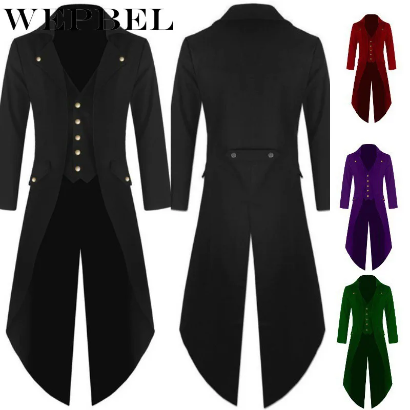 WEPBEL Мужское пальто модное мужское в стиле стимпанк винтажное женское платье